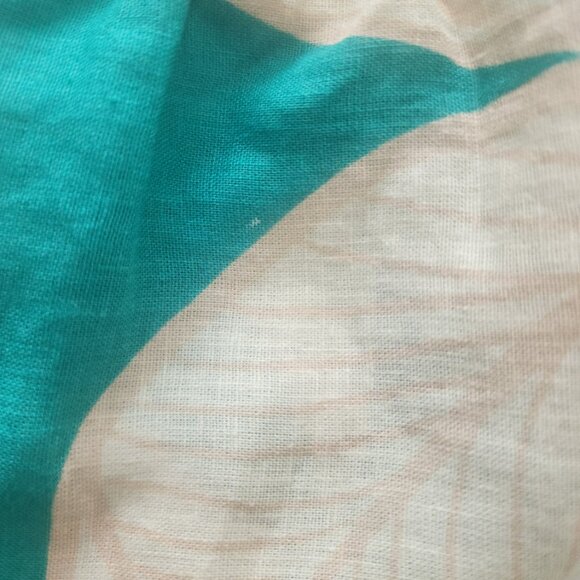 Rachel Zoe Womens Linen Blend Off-the-Shoulder Cropped Blouse Green Beige Size S - Picture 10 of 11